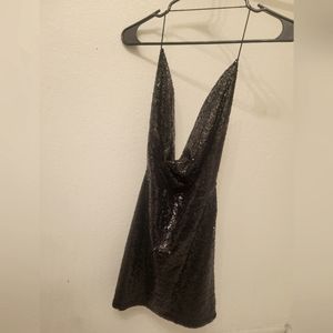 O-mighty little black festive dress